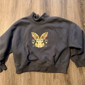 Abercrombie & Fitch Black Labeled Sweatshirt with Easter Bunny